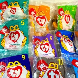 McDonald's 90’s happy meal teenie beanie babies sealed full set